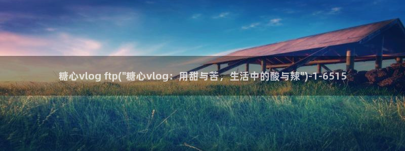 糖心vlog悠悠:糖心vlog ftp(